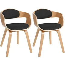 CLP 2er Set Stühle Kingston Stoff natura/dunkelgrau