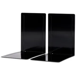 Maul Buchstütze Registraturstütze aus Metall (2er Pack) | Bücherhalter, Organzier für Kinder, Bücher, Büro, Regal | Bücherstütze aus stabilem Metall im stilvollen Design | 24x16x24cm | Schwarz