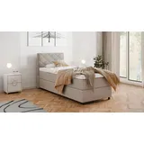 Homesy Boxbett, Beige, Holz, Mode, 90x200 cm, Oeko-Tex® Standard 100, Schlafzimmer, Betten, Boxspringbetten