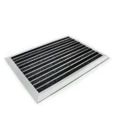 casa pura Optimum Mat Alumatte mit Bürsten und Teppicheinlage