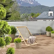WINDHAGER Balkonverkleidung 90 x 500 cm grau/weiß Kunststoff