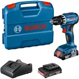 Bosch Professional GSR 18V-45 inkl. 2 x 2,0 Ah + Ladegerät + Koffer