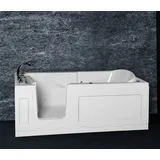 DEKO VERTRIEB BAYERN Whirlpool-Badewanne Luxus Tür Seniorenbadewanne F1 Whirlpool Senioren Badewanne 150x75 cm