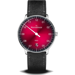 Meistersinger New Vintage Neo Plus NE411D - sonnenschliff rot,schwarz - 40mm