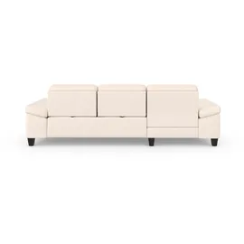 sit&more Ecksofa SIT & MORE "Westham L-Form", beige (creme), B:275cm H:88cm T:172cm, 100% Polyester, Sofas, Ecksofa, Recamiere, mit oder ohne Bettfunktion, Bettkasten, Füße wengefarben