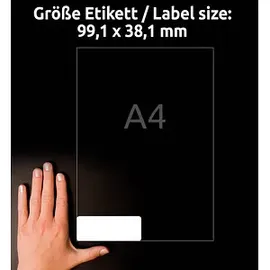Avery Zweckform Adressetiketten L7563-25 transparent 99,1 x 38,1 mm 25 Blatt