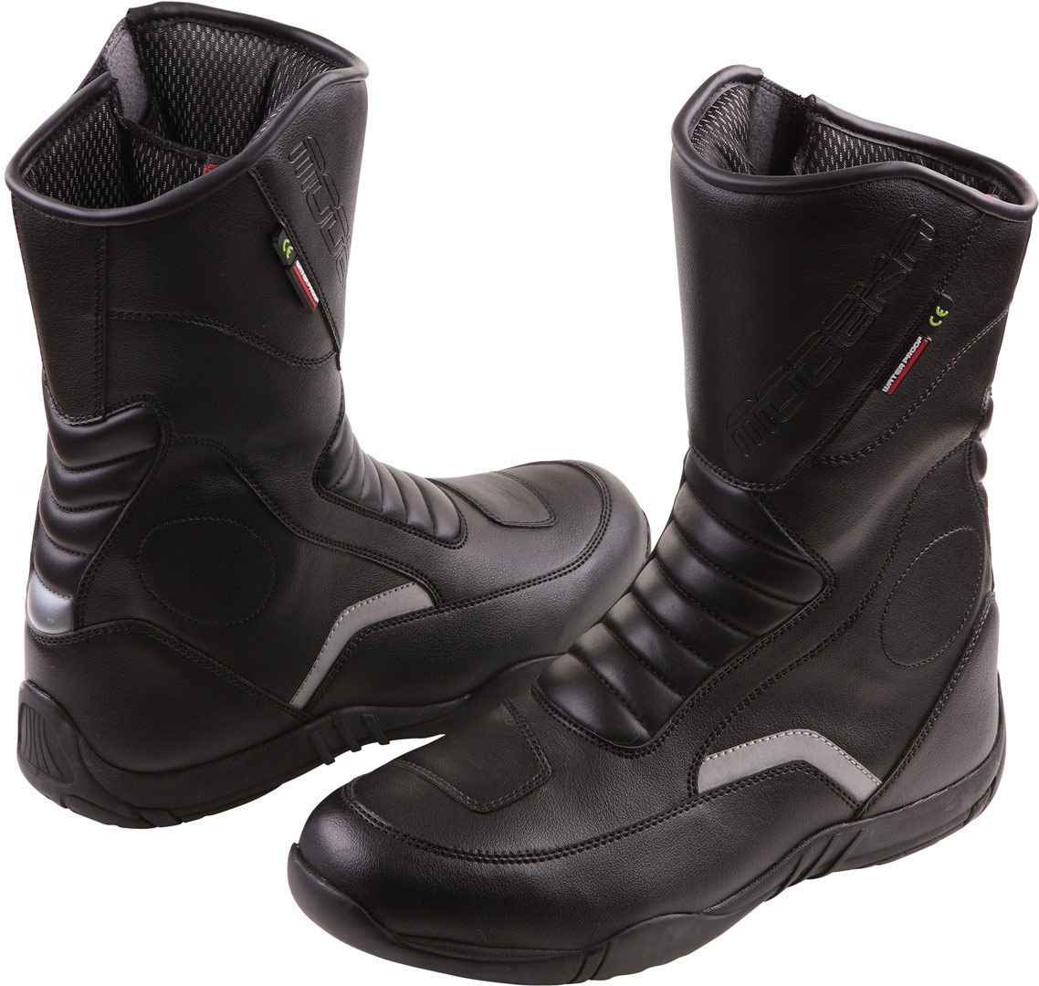 Modeka Blaker Motorradstiefel, schwarz, Größe 48 für Männer