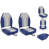 vidaXL Klappbare Bootssitze 2 St. 2 x 0 x 0 cm blau
