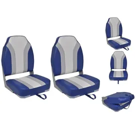 vidaXL Klappbare Bootssitze 2 St. 2 x 0 x 0 cm blau