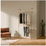 pamo design Garderobenständer KIM DOUBLE 105 x 222 x 32 cm Gold