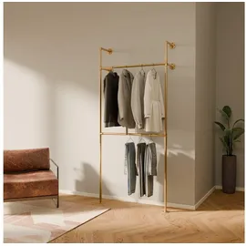 pamo design Garderobenständer KIM DOUBLE 105 x 222 x 32 cm Gold