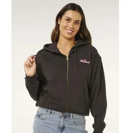 Rip Curl Lay Day Relaxed Zip Through Sweatjacke Herren Schwarz M