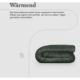 BestLivings Kuscheldecke 150x200cm "Cashmere Soft-Touch" - Popcorn 150x200cm Moon-Mist Grau