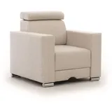 Fun Möbel Fernsehsessel CANTON Stoff 94 x 92 x 0 cm Weiß mit Kissen