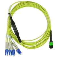 BlueOptics Kompatibles Extreme Networks 10327 LWL Breakout Patchkabel, MPO/APC, 4xDuplex LC/UPC, 10 Meter,