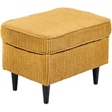 MID.YOU Carryhome Hocker, Gelb, Textil, Buche, massiv, rechteckig, 63x43x42 cm, Made in Eu Wohnzimmer, Hocker, Sitzhocker