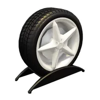 NUNETH Reifenregal Schwarzes Garagen-Reifenregal für 1 Reifen/2 Reifen/4 Reifen, Einfach zu Montierendes Metall-Reifengestell, Verstellbare Reifenhalterung, Tragfähigkeit 200 Kg (Size : 1 tire Rack)