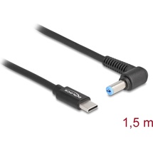 DeLock USB-Ladekabel USB-C® Stecker, DC Stecker 5,5mm 1.50m Schwarz 87976