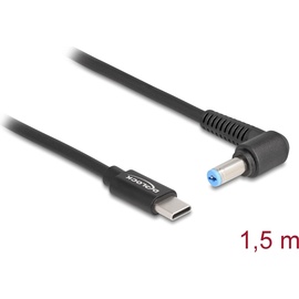 DeLock USB-Ladekabel USB-C® Stecker, DC Stecker 5,5mm 1.50m Schwarz 87976
