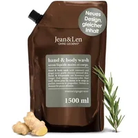 Jean&Len Hand & Body Wash Rosemary und Ginger Nachfüllbeutel 1,5 L