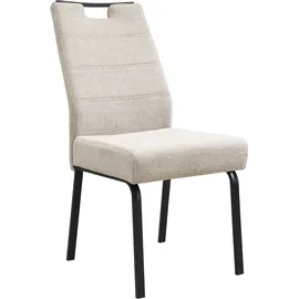 Hela 4-Fußstuhl ELVAS Polyester beige/schwarz