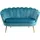 SalesFever Muschelsofa Samt 2-Sitzer Blau