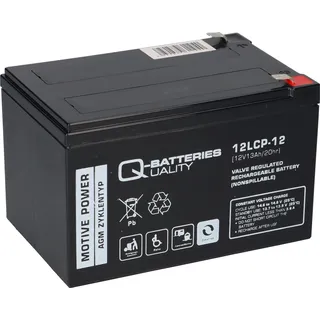 Q-Batteries Elektro-roller-scooter Batterie Akku 12lcp-12 12v-13ah zyklenfest Qb