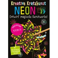 Carlsen Verlag Kratzbilder für Kinder: Kreative Kratzkunst: Neon
