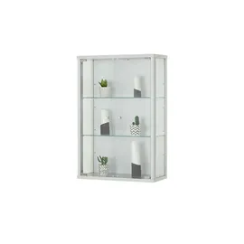 fif Möbel Hängevitrine ¦ silber ¦ Maße (cm): B: 56 H: 82 T: 25.2