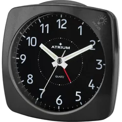 Quarzwecker ATRIUM "A251-7", schwarz, Wecker, Wecker, Schlafzimmer, schleichende Sekunde, Snooze, Beleuchtung