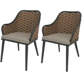 Proregal Gartenstuhl 59 x 63 x 84 cm beige 2 St.