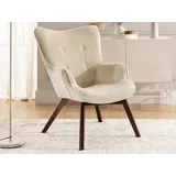 s-style möbel Lounge-Sessel Lenari Cordstoff 71 x 96 x 86 cm Beige