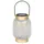 Dehner Laterne Glas/Metall Ø 12 cm H 17 cm inkl. Dämmerungssensor gold/transparente/grau