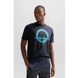 BOSS für Herren. 50506372 T-Shirt navy Saison (XXL), Lässig, Baumwolle, Kurzarm, Marine