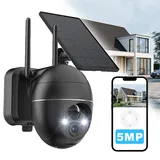 5MP Solar Kamera FUNK ÜBERWACHUNGSKAMERA Outdoor WLAN WIFI IP CAMERA Set AUßEN