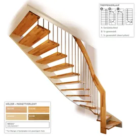 DOLLE Bilbao Geschosstreppe 270-300 cm Holz