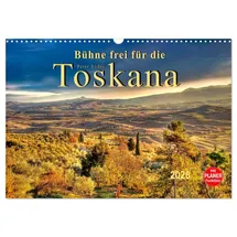 Calvendo Bühne frei für die Toskana (Wandkalender 2026 DIN A3 quer), CALVENDO Monatskalender: Malerische, sanfte Hügellandschaft mit Weinbaugebieten, ... Klima - die Toskana. (CALVENDO Orte)