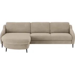 Ecksofa SIT & MORE "Soul L-Form", beige, B:296cm H:90cm T:189cm, 100% Polyester, Sofas, wahlweise mit Bettfunktion
