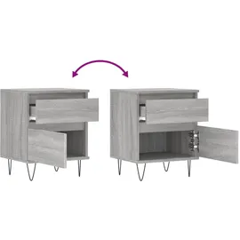 vidaXL Nachttische 2 Stk. Grau Sonoma 40x35x50 cm Holzwerkstoff