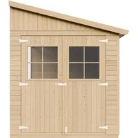 TIMBELA Anbau-Gartenhaus 4,93 x 2,03 m Beige