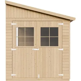TIMBELA Anbau-Gartenhaus 4,93 x 2,03 m Beige