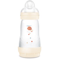 MAM Baby MAM Easy Start Anti-Colic (260 ml), besonders gut akzeptierte Milchflasche, Baby Trinkflasche mit Bodenventil gegen Koliken & Sauger Größe 1, 0+ Monate, Fisch/beige/zartrosa