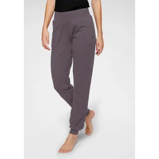 Ocean Sportswear Yogahose OCEAN SPORTSWEAR "Soulwear - Yoga & Relax Pants - Loose Fit", Damen, Gr. 44, N-Gr, grau (taupe), Obermaterial: 56% Baumwolle, 38% Viskose, 6% Elasthan, bequem lang, Hosen Yogahose, Seitliche Eingrifftaschen und Bündchen für bequemen Sitz