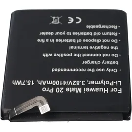 AccuCell Akku passend für Huawei Mate 20 Pro, Huawei P30 Pro Li-Polymer, 3,82V, 4100mAh, 15,7Wh, built-in, ohne Werkzeug