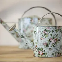 Windschief-Living Romantische Gießkanne Rose, verzinkter Stahl, 6,8 L