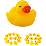 Relaxdays Badeenten im 25er Set Gelb,Orange