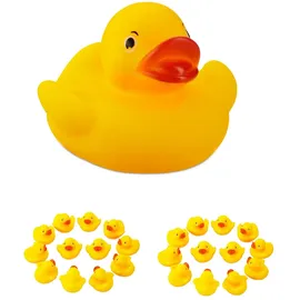 Relaxdays Badeenten im 25er Set Gelb,Orange