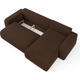 Inter Ecksofa Austin 244x145 cm Cord Braun Poso 06