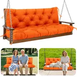GPCHZM Hollywoodschaukel Auflage 120cm Wasserdicht Gartenbank Auflage Verdickt(12.5cm) Mit Rückenlehne Schaukelbank Auflage für Hollywoodschaukel Sitzbank Gartenbank Terrasse Hinterhof Rasen Veranda
