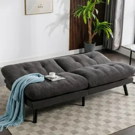 Hti-Living Schlafcouch Polyester mit Schlaffunktion 1-Sitzer Grau
